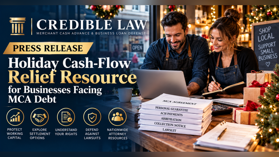 New educational initiative helps small business owners evaluate merchant cash advance repayment pressure, and explore potential debt settlement options.